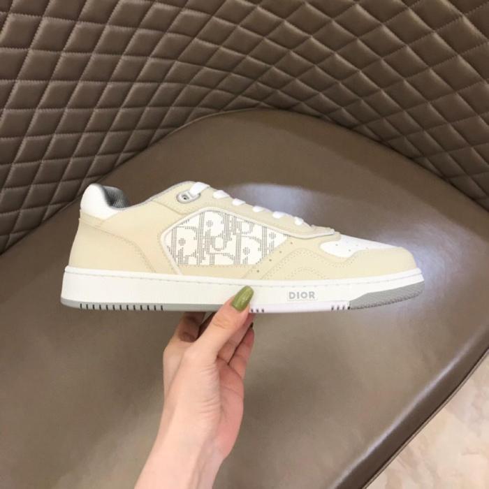Dior B27 Low Cream White Oblique Leather