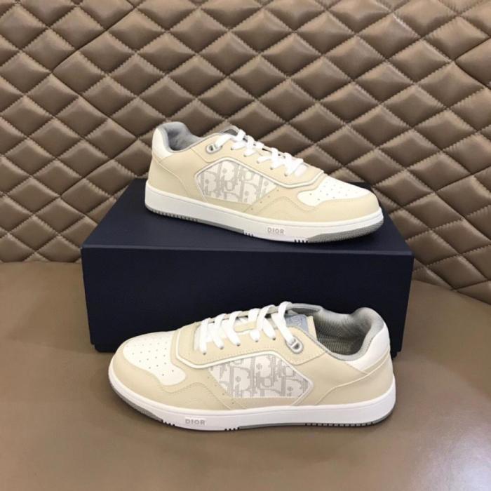 Dior B27 Low Cream White Oblique Leather