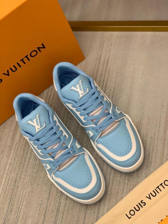 Louis Vuitton LV Trainer #54 Light Blue White