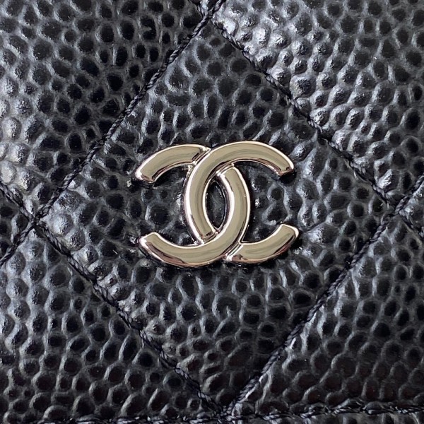 CHANEL Embossed Calfskin Chain Bag Mahjong Bag Shoulder Bag Regular Women's Black AP0250-Y01588-C3906 size 18.5*3*13 cm