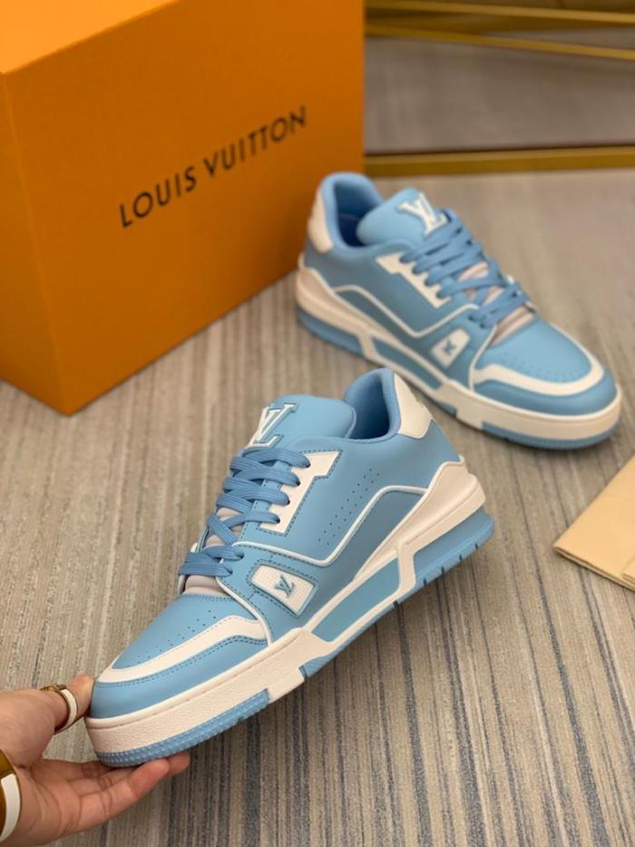 Louis Vuitton LV Trainer #54 Light Blue White
