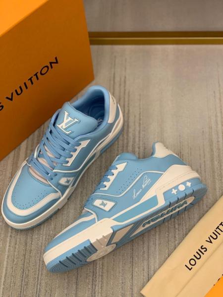 Louis Vuitton LV Trainer #54 Light Blue White