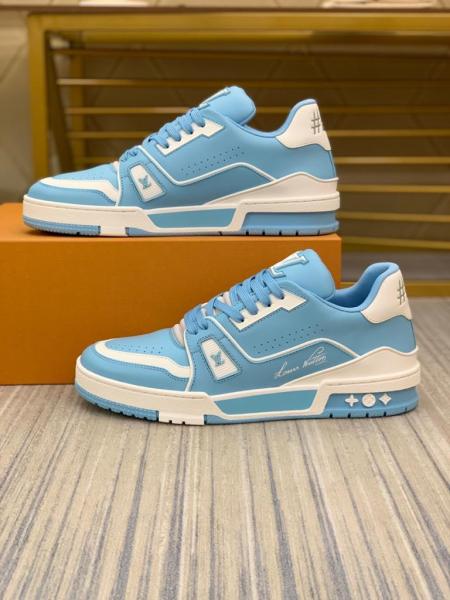 Louis Vuitton LV Trainer #54 Light Blue White