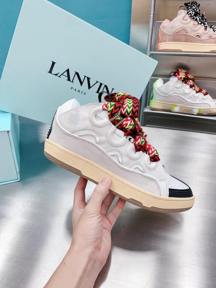 Lanvin Leather Curb White Ivory