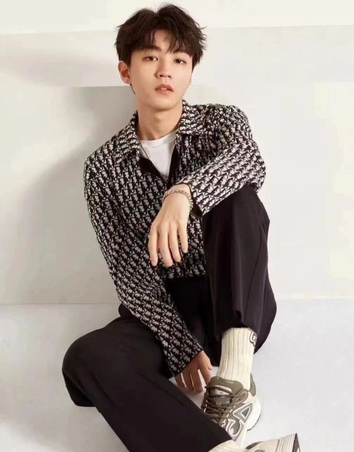 DIOR Shirt Men's Beige Marine Blue