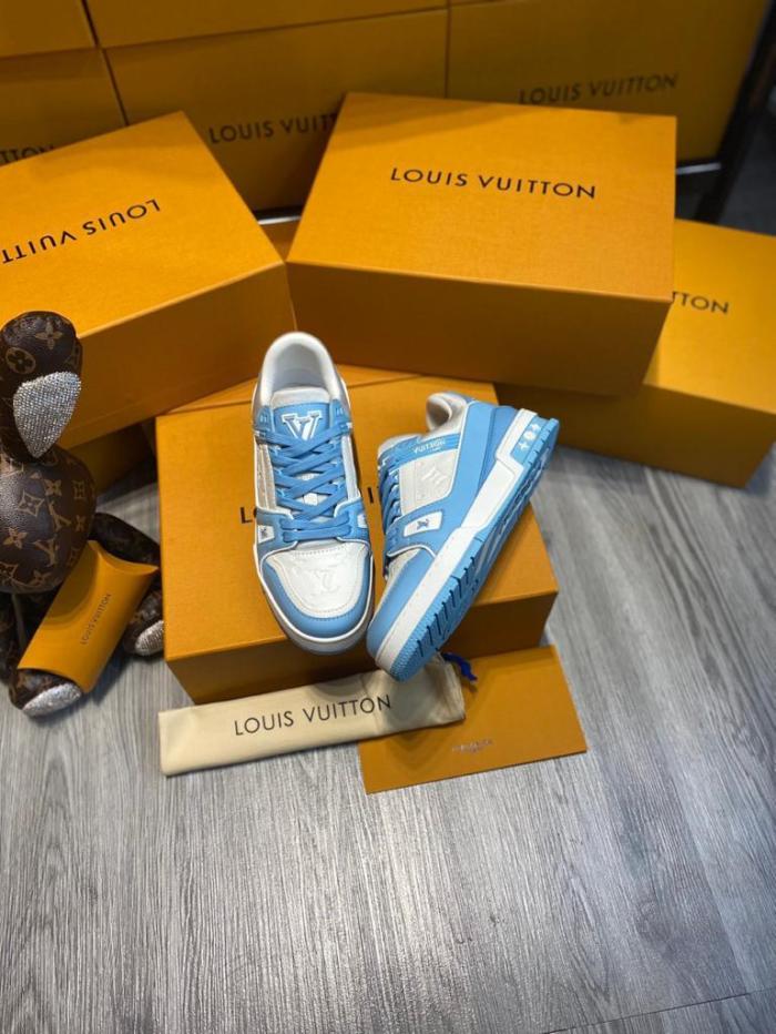 Louis Vuitton Trainer Low White Sky Blue