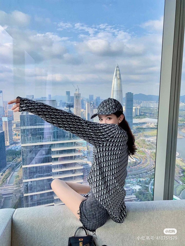 DIOR Shirt Men's Beige Marine Blue