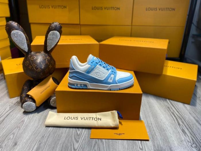 Louis Vuitton Trainer Low White Sky Blue