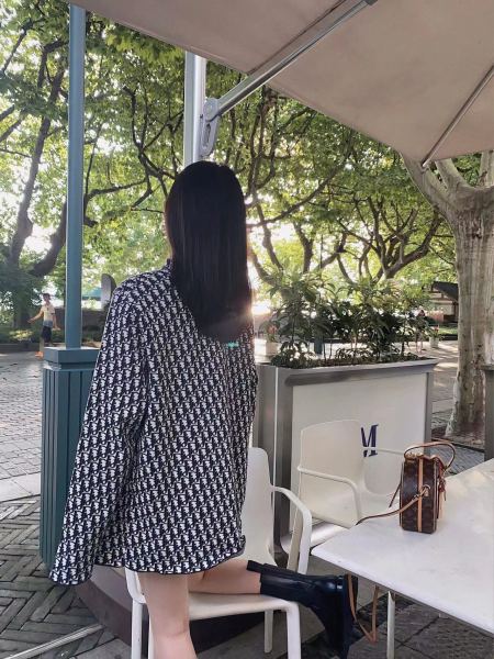 DIOR Shirt Men's Beige Marine Blue