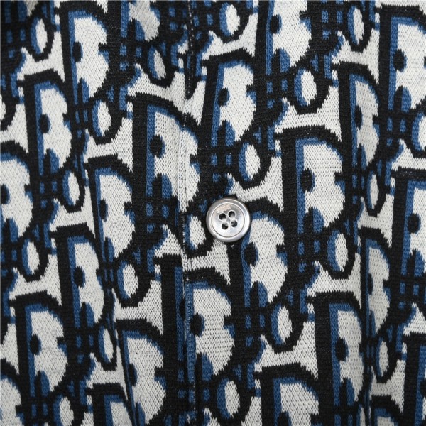 DIOR Shirt Men's Beige Marine Blue