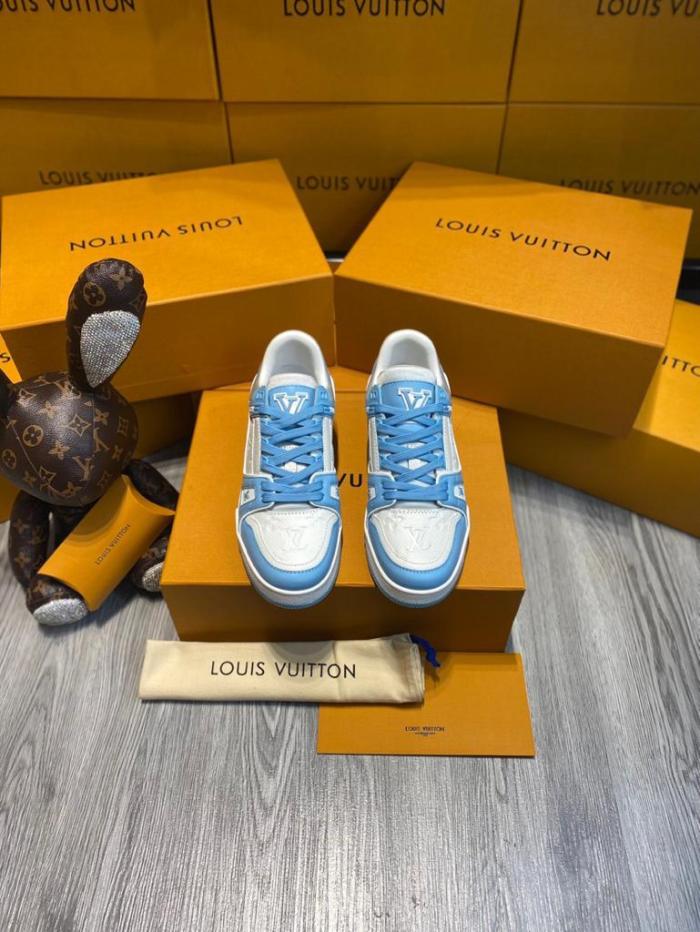 Louis Vuitton Trainer Low White Sky Blue