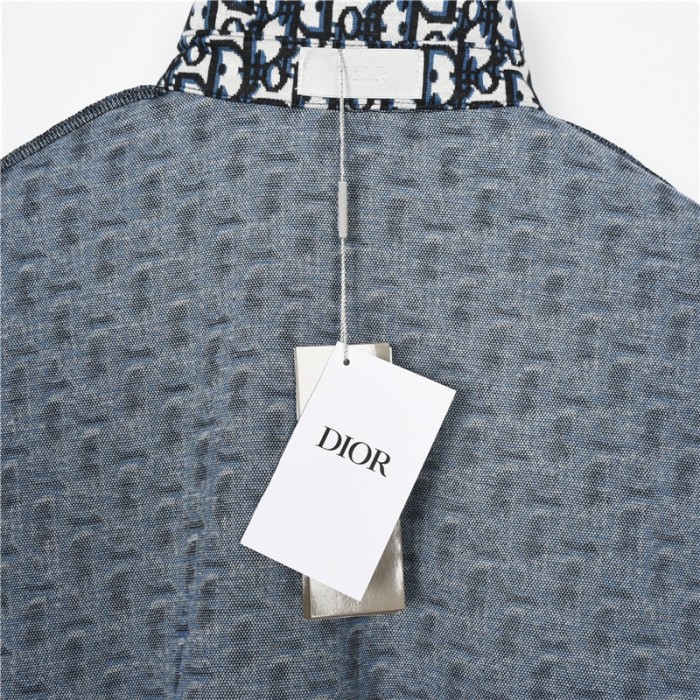 DIOR Shirt Men's Beige Marine Blue