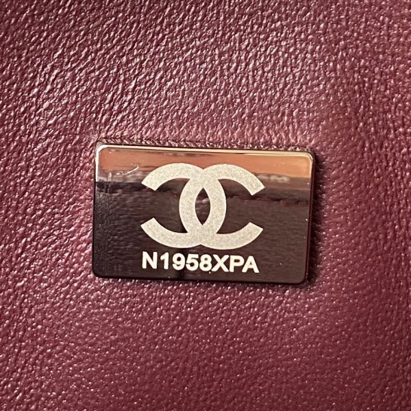 CHANEL Classic Flap CF Grain Embossed Cow Leather Flap Bag, Shoulder Bag, Crossbody Bag Tubas Women's Black A01112-Y01588-C3906 size 30*10*19.5 cm