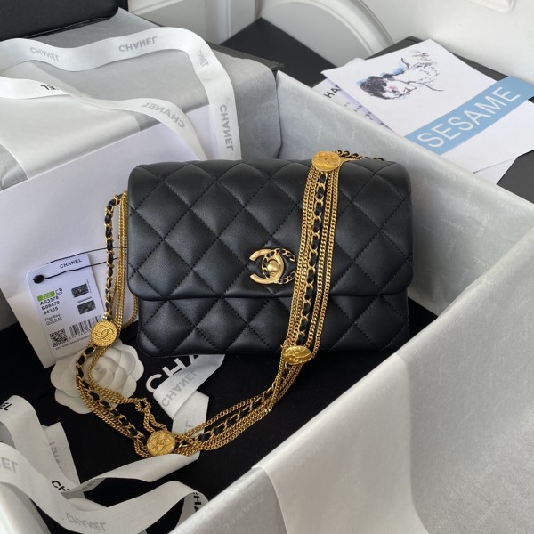  Handbag   Chanel  AS3378  size 15*20*9 cm
