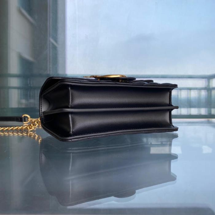 PINKO Puff Sheepskin With Cow Leather Crossbody Bag Small Size Women's Black 1P22UJ-A03Z-Z99Q size  21*6.5*13cm