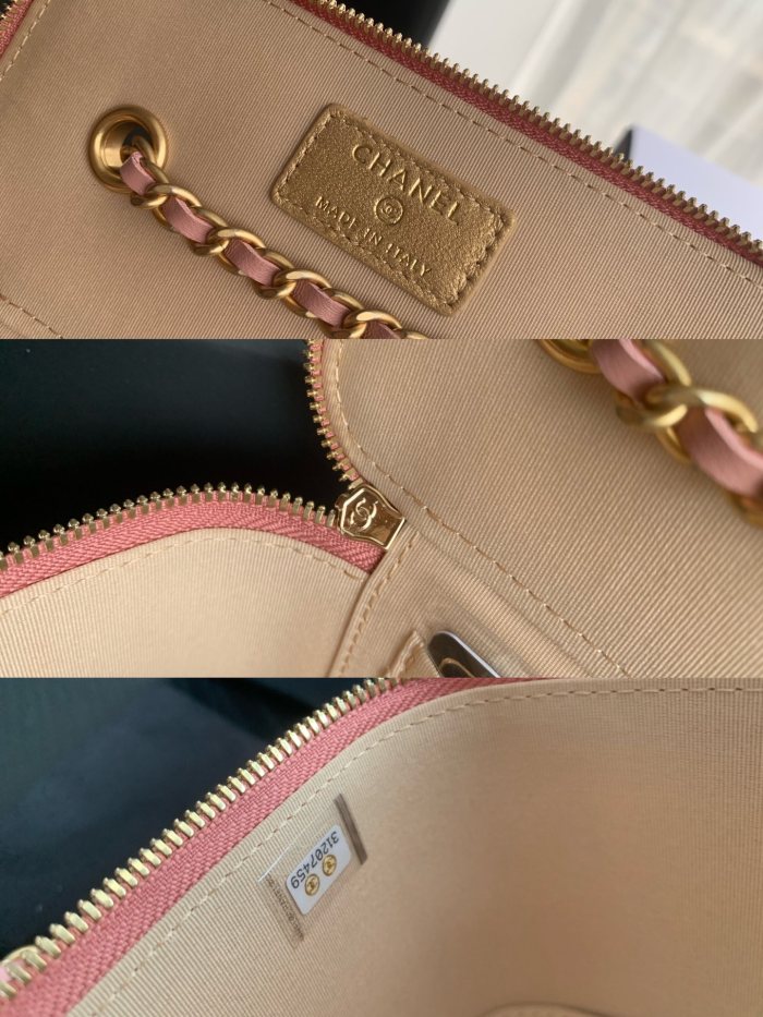 CHANEL Sheepskin Long Box Bag, Shoulder Bag, Crossbody Bag Women's Dried Rose Pink AP2303-B02916-NR647 size 16*10*8 cm