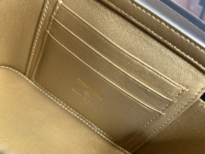 CHANEL Sheepskin Shoulder Bag, Crossbody Bag Women's Black AP2303-B09985-94305 size 16*8*10 cm