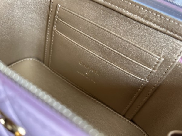 CHANEL Sheepskin Box Bag, Shoulder Bag, Crossbody Bag Women's Light Pink AP2303-B02916-NR644 size 17*8*9.5 cm