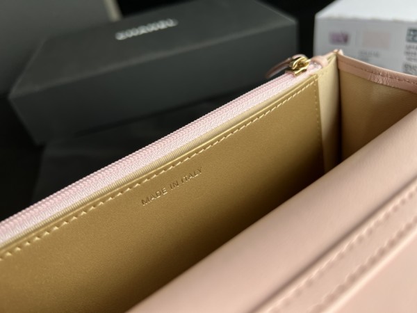 CHANEL WOC Smooth Lambskin Shoulder Bag, Crossbody Bag Mini Women's Pink AP1450-B02916-ND357 size 19.2*3.2*12.3cm