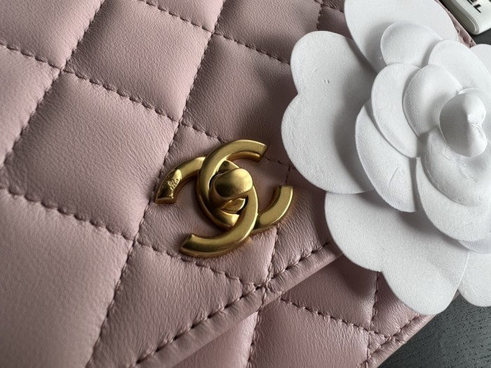 CHANEL WOC Smooth Lambskin Shoulder Bag, Crossbody Bag Mini Women's Pink AP1450-B02916-ND357 size 19.2*3.2*12.3cm