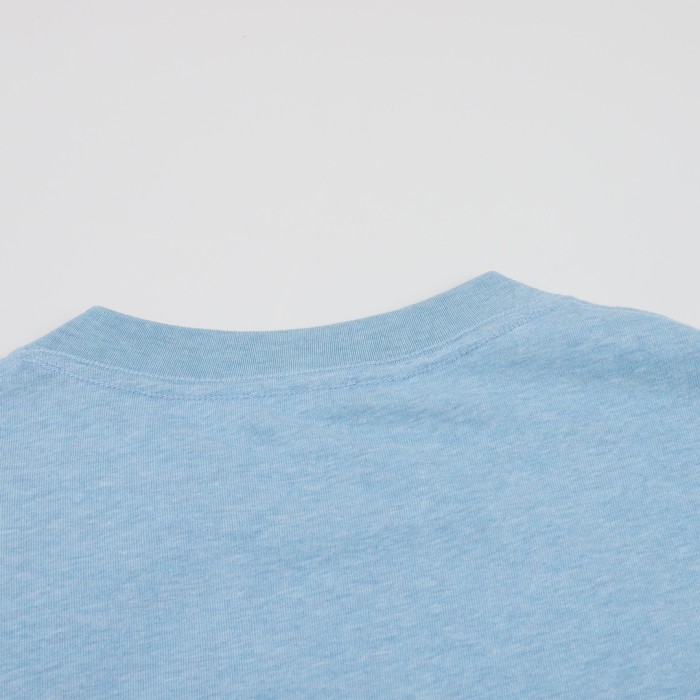 Balenciaga Drop Shoulder Sleeve T Shirt Unisex Light Blue