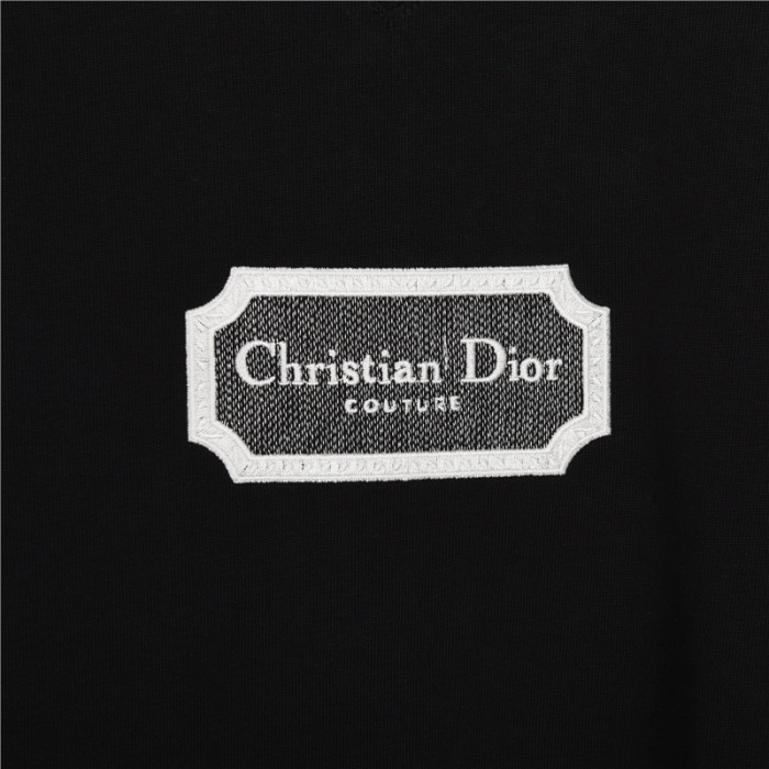 DIOR Logo Patch Round Neck T Shirt
