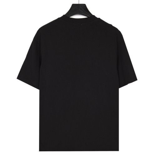DIOR knitted round neck short-sleeved T-shirt men's black