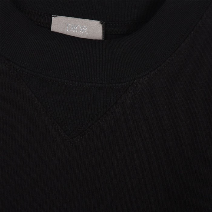 DIOR Logo Patch Round Neck T Shirt