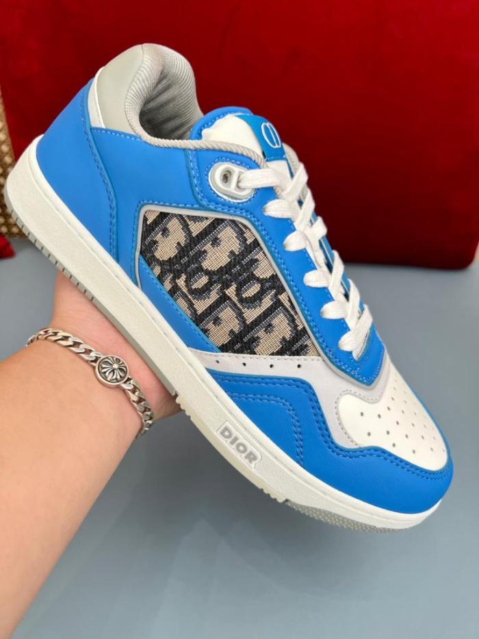Dior B27 Low Blue Grey White Beige Dior Oblique Jacquard