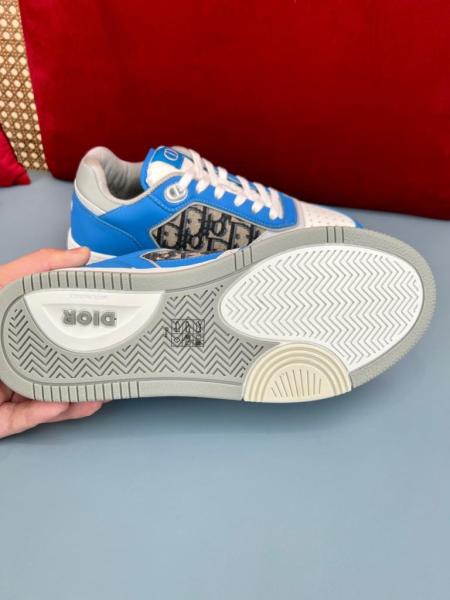 Dior B27 Low Blue Grey White Beige Dior Oblique Jacquard