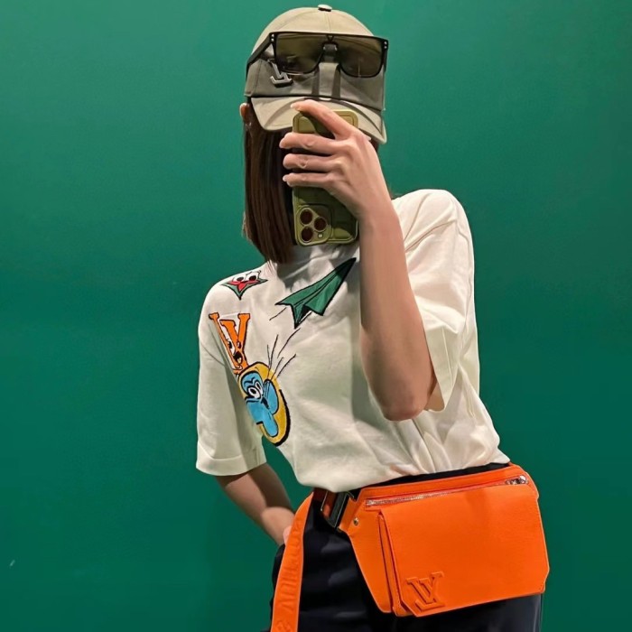 LOUIS VUITTON Monogram Comics Intarsia Short Sleeved Crewneck