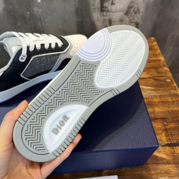 Dior B27 Low Anthracite White Dior Oblique Jacquard Ruthenium Metallic Threads