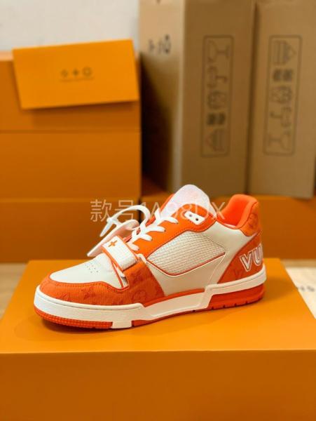Louis Vuitton Trainer Monogram Denim Orange