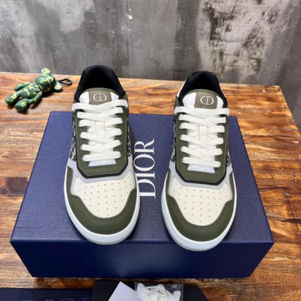 Dior B27 Low Olive Cream Beige Black Dior Oblique Jacquard
