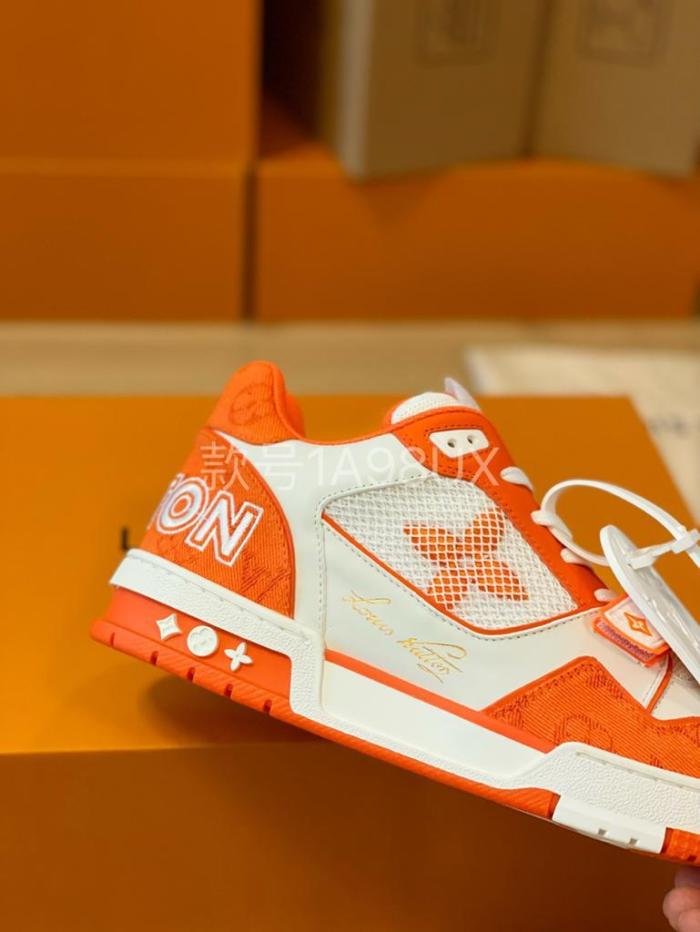 Louis Vuitton Trainer Monogram Denim Orange