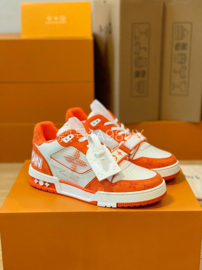 Louis Vuitton Trainer Monogram Denim Orange