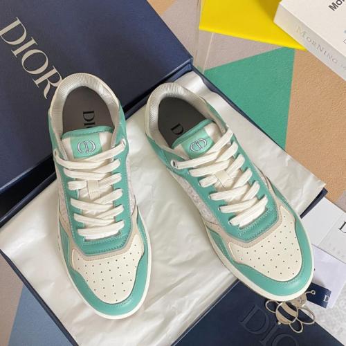 Dior B27 Low Turquoise Cream Dior Oblique Cream Jacquard