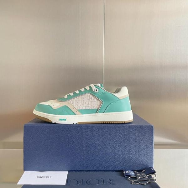 Dior B27 Low Turquoise Cream Dior Oblique Cream Jacquard