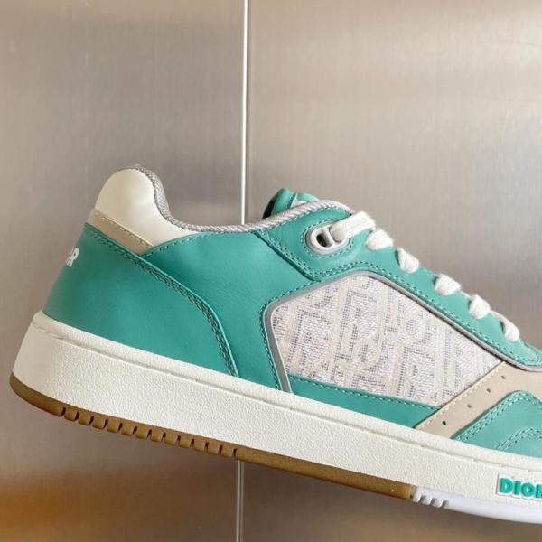 Dior B27 Low Turquoise Cream Dior Oblique Cream Jacquard