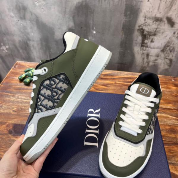 Dior B27 Low Olive Cream Beige Black Dior Oblique Jacquard