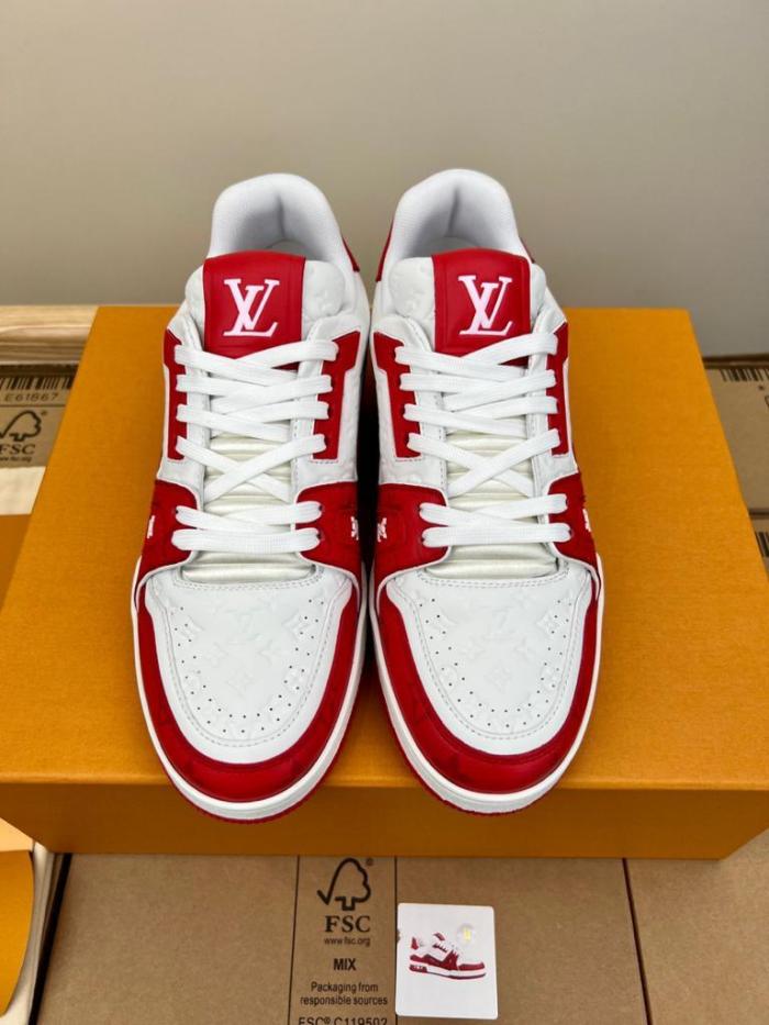 Louis Vuitton Trainer #54 Signature Red White
