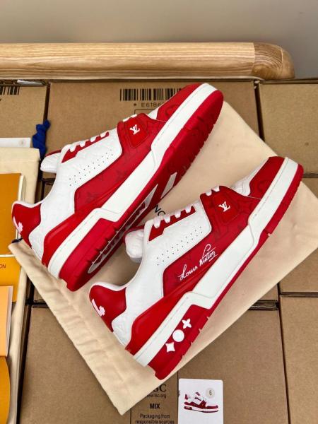 Louis Vuitton Trainer #54 Signature Red White
