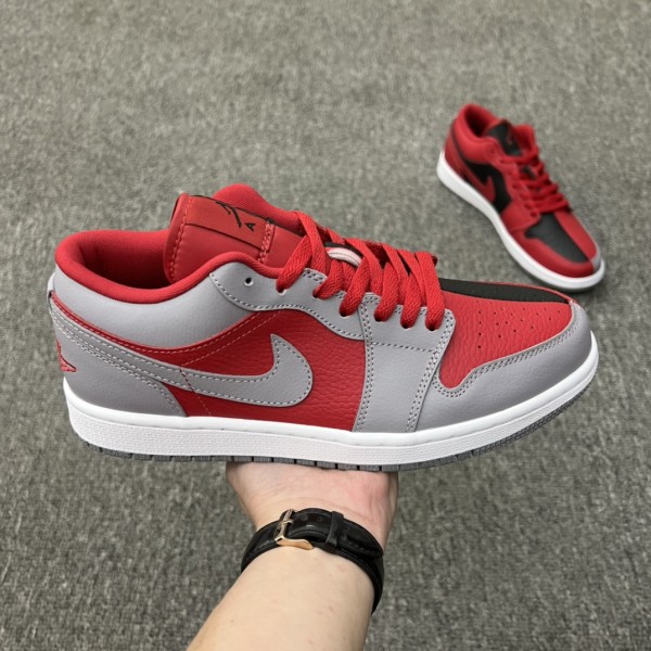 Jordan 1 Low SE Homage Split Gym Red Cement Grey (Women's)