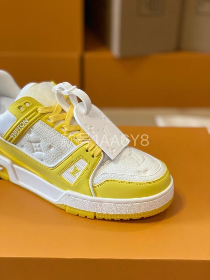 Louis Vuitton Trainer Yellow White Monogram