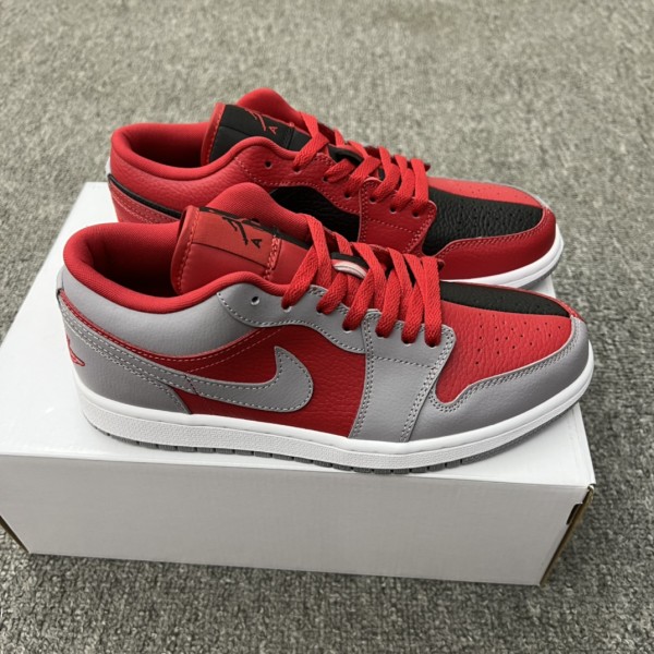Jordan 1 Low SE Homage Split Gym Red Cement Grey (Women's)