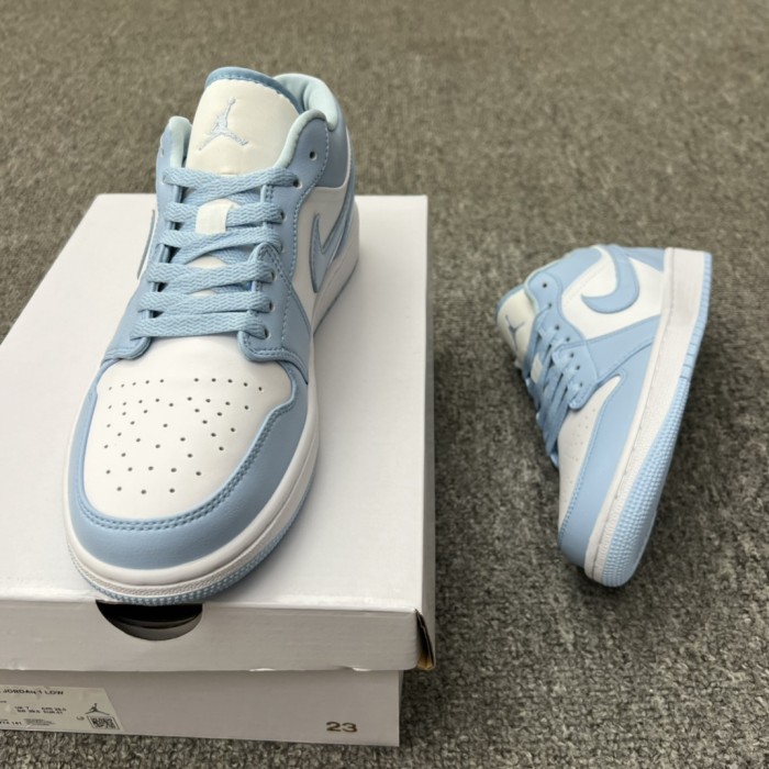 Jordan 1 Low White Ice Blue (Women's)