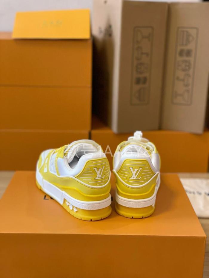 Louis Vuitton Trainer Yellow White Monogram