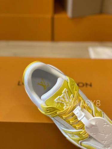 Louis Vuitton Trainer Yellow White Monogram