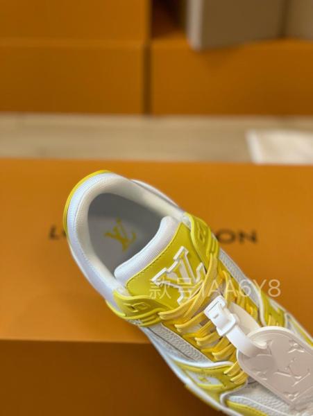 Louis Vuitton Trainer Yellow White Monogram