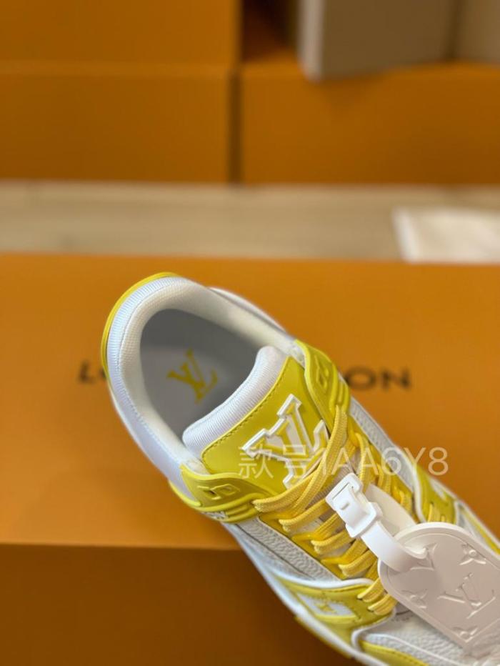 Louis Vuitton Trainer Yellow White Monogram
